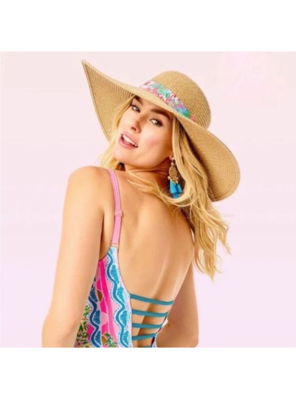 Lilly Pulitzer straw hat - Picture 3 of 4